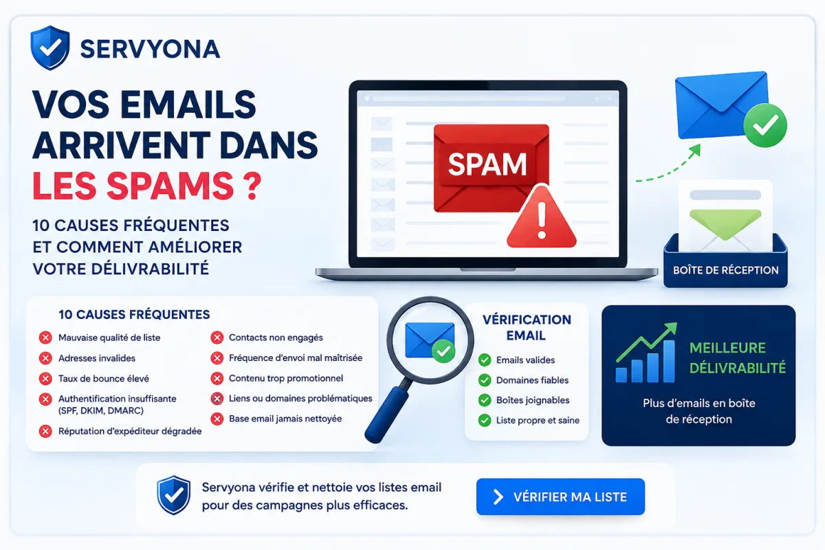 Emails dans les spams : causes et amélioration de la délivrabilité