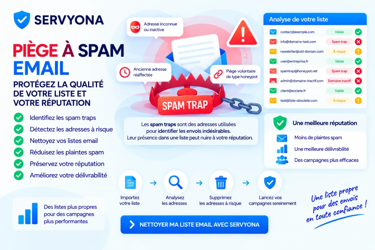Piège à spam et protection de la qualité d’une liste email